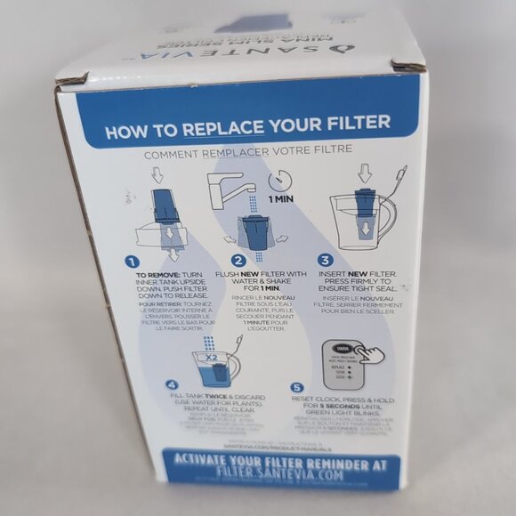 Santevia Mina Slim Series Replacement Filter Alkaline Water 9MS-471 NEW Blue - Picture 4 of 7